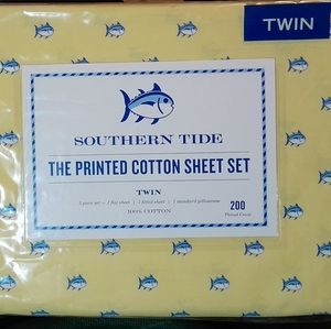 New Southern Tide Skipjack Twin sheet set Yellow